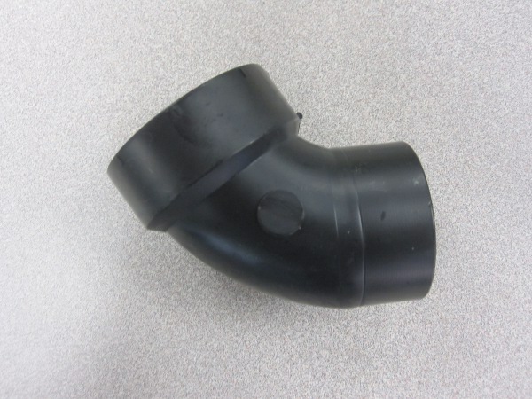 3 inch ABS DWV Plastic Fitting 60 inch Street Elbow SPG x Hub